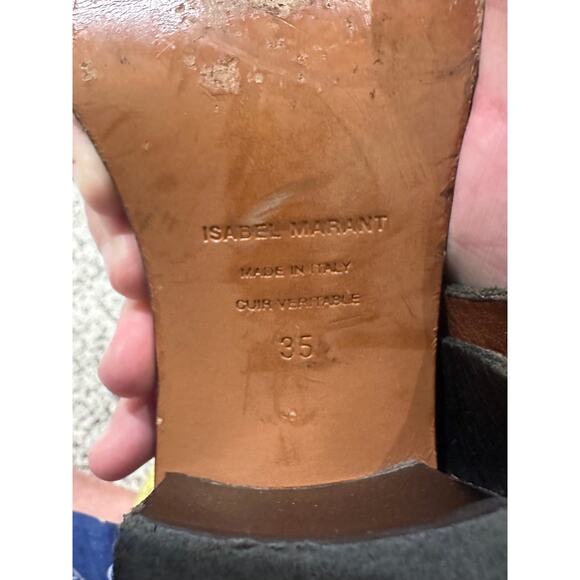 Isabel Marant Jaeryn Black Leather Studded Accents Sandals Rock-N-Roll, 5 (35) - Picture 9 of 10